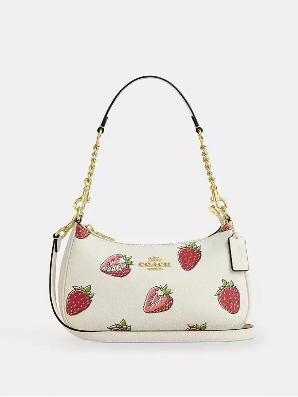 NWT Coach Teri Shoulder Bag CAL62 Strawberry Print ® Cute Chic Summer Bag - Picture 11 of 13